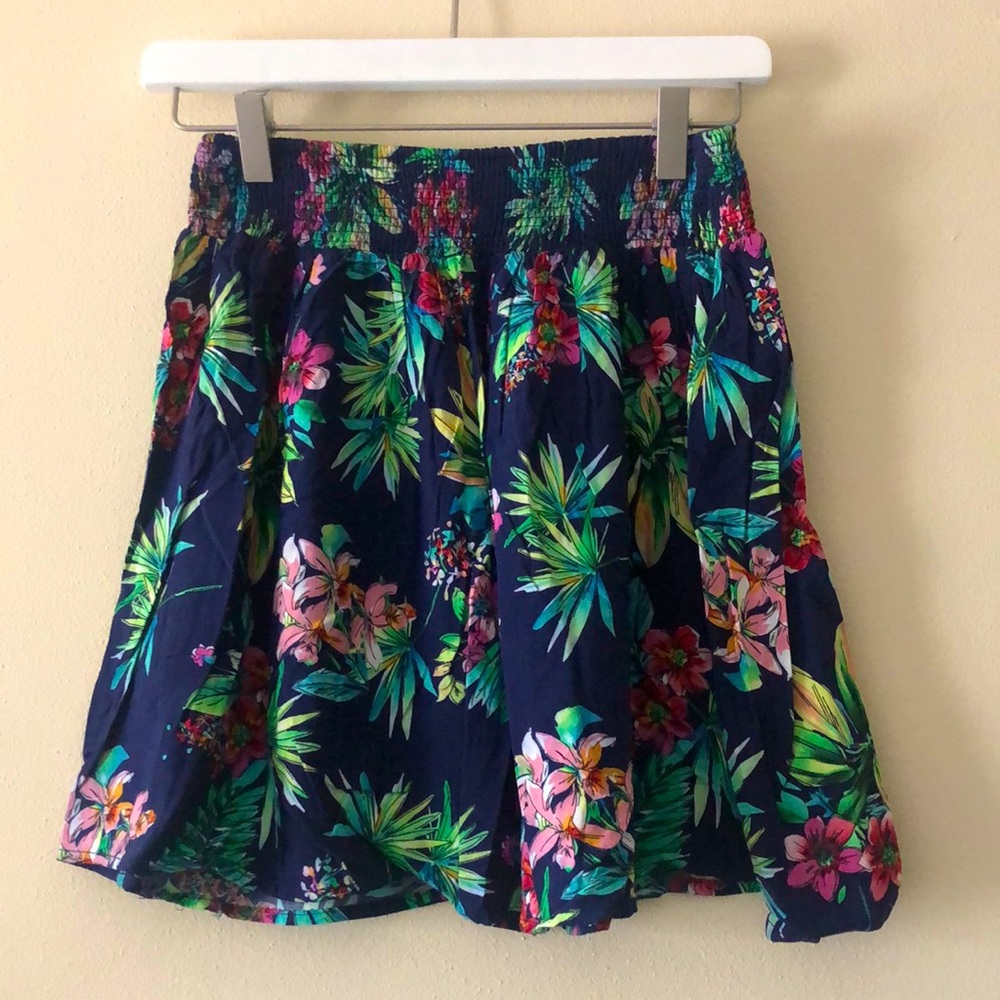 Floral skirt / Stretch Waist Lightweight material